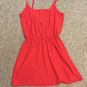 Orange cut out dress